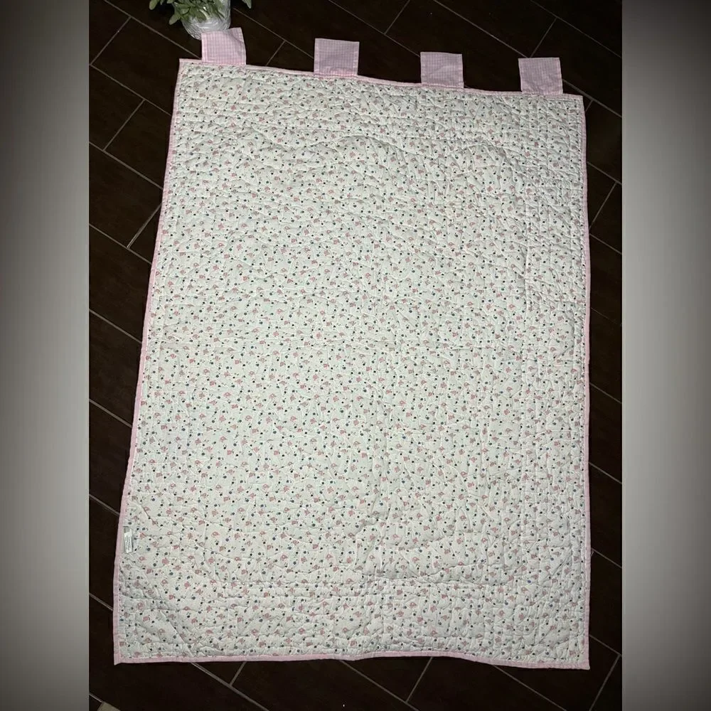 Pottery Barn Kids Vintage Quilt Blanket Giddy Up Horsey appliqués embroidery